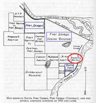 Map of Fort George District circa 1910