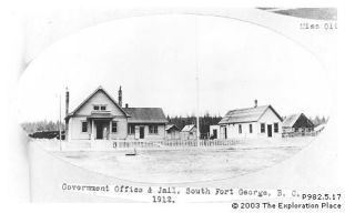 Photo of Fort George District government offices, 1912