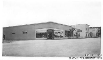 Photo of Overwaitea Foods store on Third Avenue at Quebec Street, 1940.  