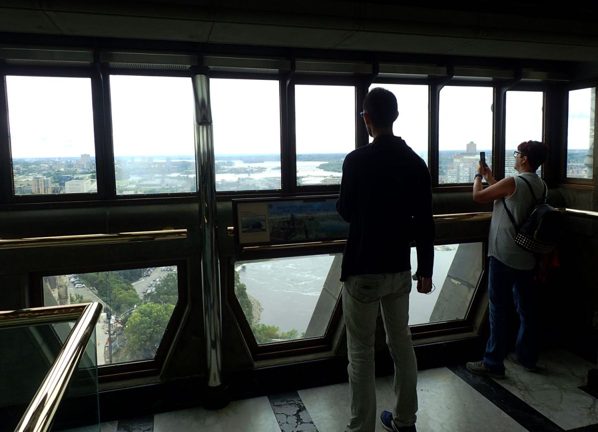 Photo looking west from Peace Tower observation deck.